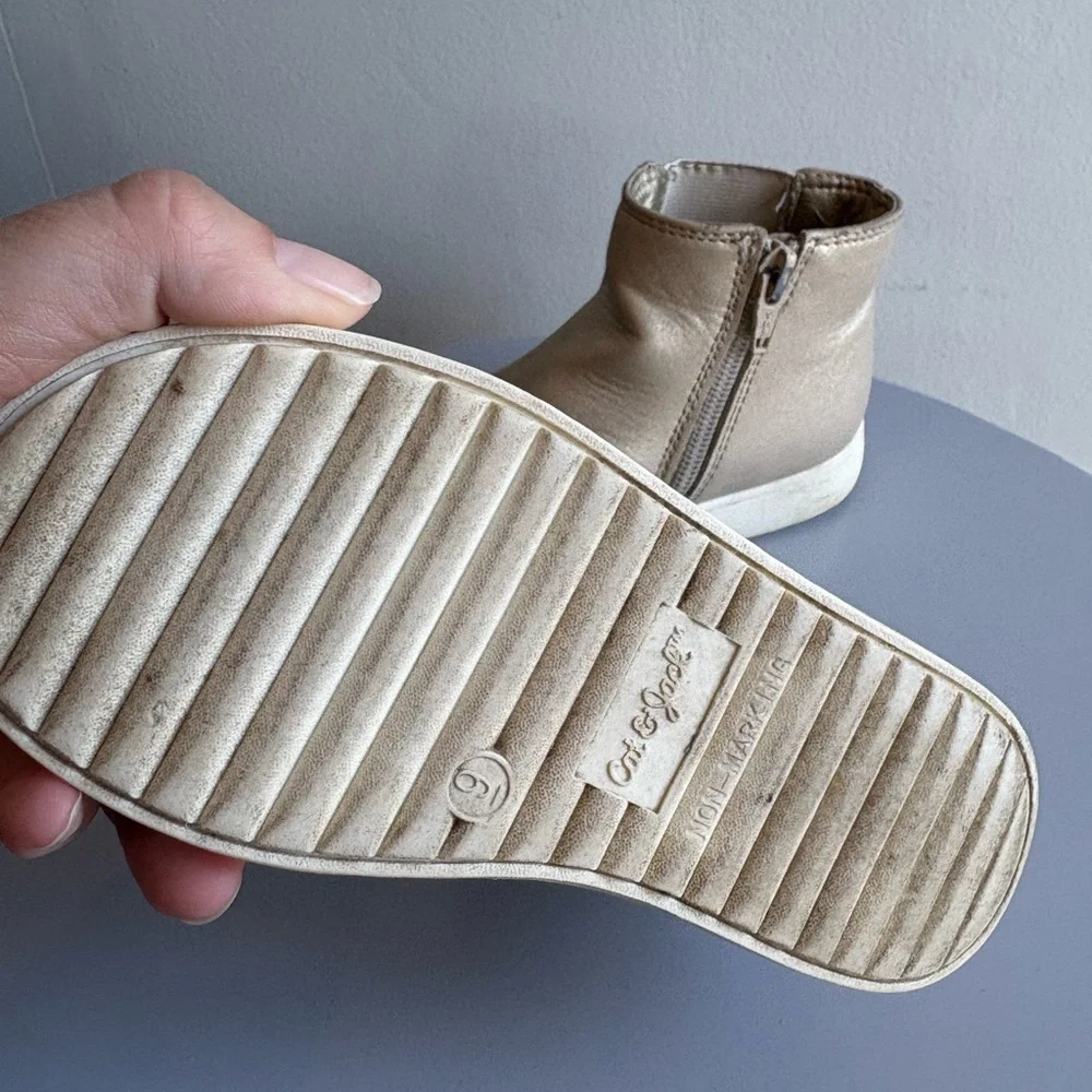 Cat & Jack Shimmering Gold Kids Boots